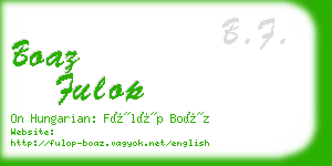 boaz fulop business card